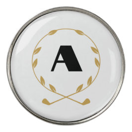 Elegantes Monogramm Buchstabe A Lorbeerkranz Golf 