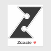 Elegantes Monogramm Buchstabe Z Aufkleber (Blatt)