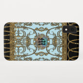 Elegantes Monogramm Case-Mate iPhone Hülle (Rückseite (Horizontal))