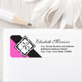 Elegantes Monogramm Chic Custom Black and Hot Pink (Insitu)