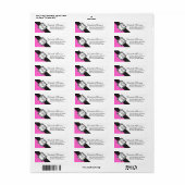 Elegantes Monogramm Chic Custom Black and Hot Pink (Vorne)