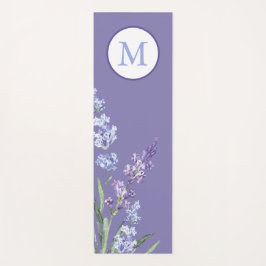 Elegantes Monogramm der Lila Lavendel-Blume Yogamatte