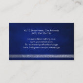 Elegantes Monogramm des griechischen Meander-Schlü Visitenkarte (Rückseite)