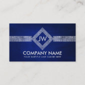 Elegantes Monogramm des griechischen Meander-Schlü Visitenkarte (Vorderseite)