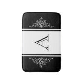 Elegantes Monogramm-Design Badematte (Vorderseite Vertikal)