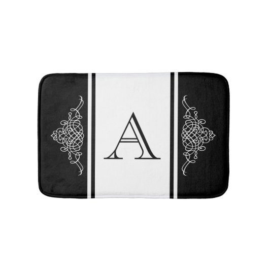 Elegantes Monogramm-Design Badematte (Vorderseite)