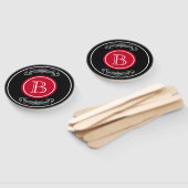 Elegantes Monogramm-Design Fächer (Non-assembled)