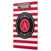 Elegantes Monogramm-Design Klemmbrett (Links)