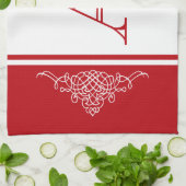 Elegantes Monogramm-Design Küchentuch (Gefaltet)