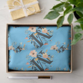 Elegantes Monogramm-Design Letter M Muster 1 Seidenpapier (Geschenk)