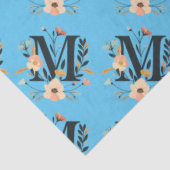 Elegantes Monogramm-Design Letter M Muster 1 Seidenpapier (Ausschnitt)