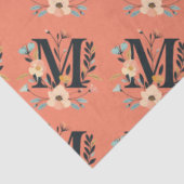 Elegantes Monogramm-Design Letter M Muster 1 Seidenpapier (Ausschnitt)