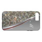 Elegantes Monogramm-Design mit Bling-Effekt Case-Mate iPhone Hülle (Rückseite (Horizontal))