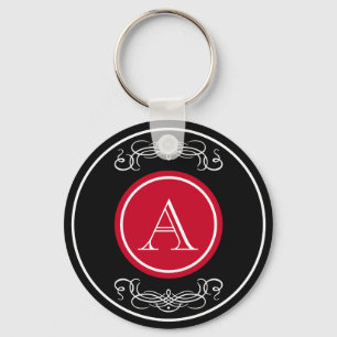 Elegantes Monogramm-Design Schlüsselanhänger