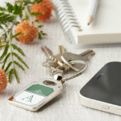 Elegantes Monogramm-Design Schlüsselanhänger (Seite)
