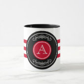 Elegantes Monogramm-Design Tasse (Zentrum)