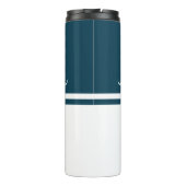 Elegantes Monogramm-Design Thermosbecher (Rückseite)