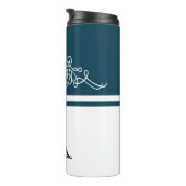 Elegantes Monogramm-Design Thermosbecher (Nach rechts gedreht)