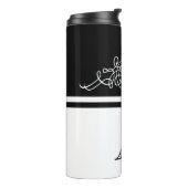 Elegantes Monogramm-Design Thermosbecher (Nach links gedreht)