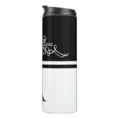 Elegantes Monogramm-Design Thermosbecher (Nach rechts gedreht)