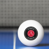 Elegantes Monogramm-Design Tischtennisball (Netto)