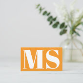 Elegantes Monogramm-Design und Minimalismus Visitenkarte (Stehend Vorderseite)
