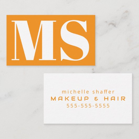 Elegantes Monogramm-Design und Minimalismus Visitenkarte (Vorne/Hinten)