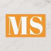 Elegantes Monogramm-Design und Minimalismus Visitenkarte (Vorderseite)
