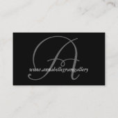 Elegantes Monogramm eine kundengerechte Visitenkarte (Rückseite)