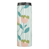 Elegantes Monogramm erste Matching Farben blau pin Thermosbecher (Rückseite)