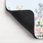 Elegantes Monogramm Farbige Blumen Garten Floral Mousepad (Ecke)