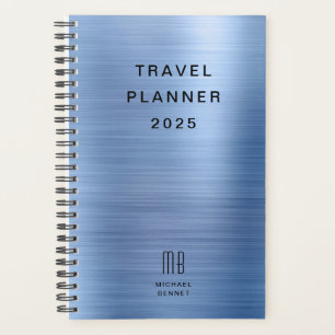 Elegantes Monogramm Faux Gold Reise Planer
