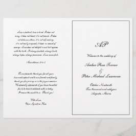 Elegantes Monogramm Formelles gefaltetes Hochzeits