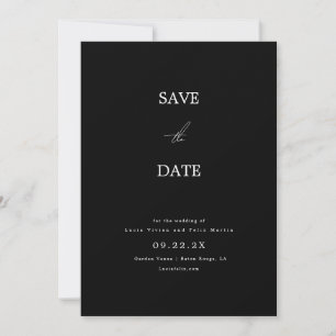 Elegantes Monogramm-Foto Save the Date Minimalisti Einladung