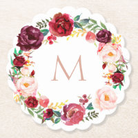 elegantes Monogramm für Blumenkranz