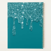 Elegantes Monogramm für den Aquamarinen Dripping-G Planer (Rückseite)