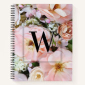 Elegantes Monogramm für den benutzerdefinierten An Notizblock (Vorderseite)