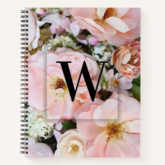 Elegantes Monogramm für den benutzerdefinierten An Notizblock (Vorderseite)