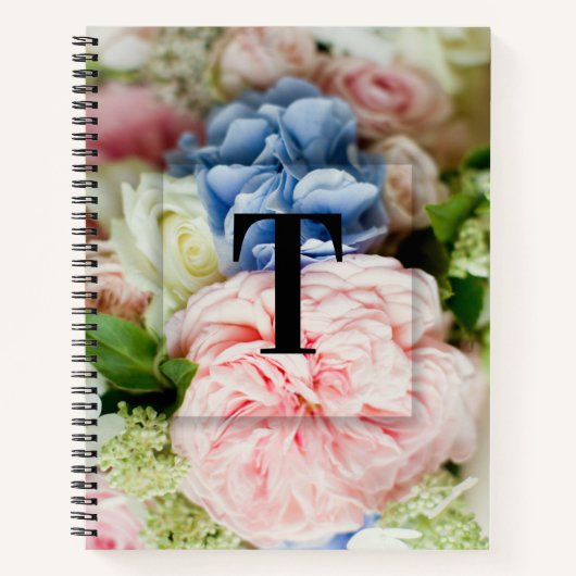 Elegantes Monogramm für den benutzerdefinierten An Notizblock (Vorderseite)