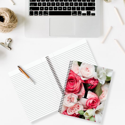 Elegantes Monogramm für den benutzerdefinierten An Notizblock