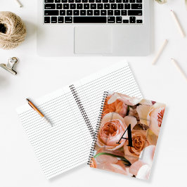 Elegantes Monogramm für den benutzerdefinierten An Notizblock