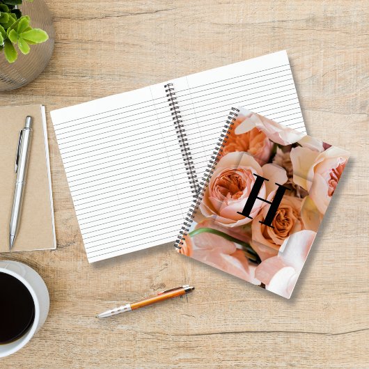 Elegantes Monogramm für den benutzerdefinierten An Notizblock