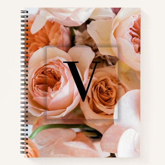 Elegantes Monogramm für den benutzerdefinierten An Notizblock (Vorderseite)