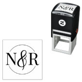 Elegantes Monogramm für die Rundhochzeit mit Amper Permastempel (Beispiel)