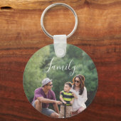 Elegantes Monogramm für Personalisierte Familie mi Schlüsselanhänger (Vorderseite)