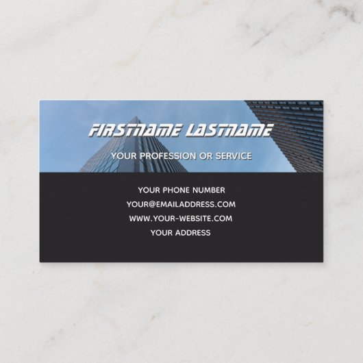 Elegantes monogramm-Gebäude für saubere Architektu Visitenkarte (Rückseite)