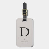 Elegantes Monogramm-Gepäckanhänger Gepäckanhänger (Vorderseite vertikal)