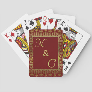 elegantes Monogramm geparstetes Spielkarten-Deck Spielkarten