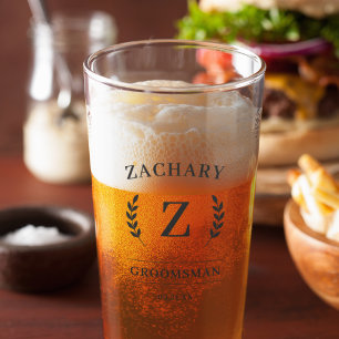 Elegantes Monogramm-Geschenk für Brautjungfern - H Glas