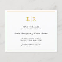 Elegantes Monogramm Gold Budget Hochzeit Termin me